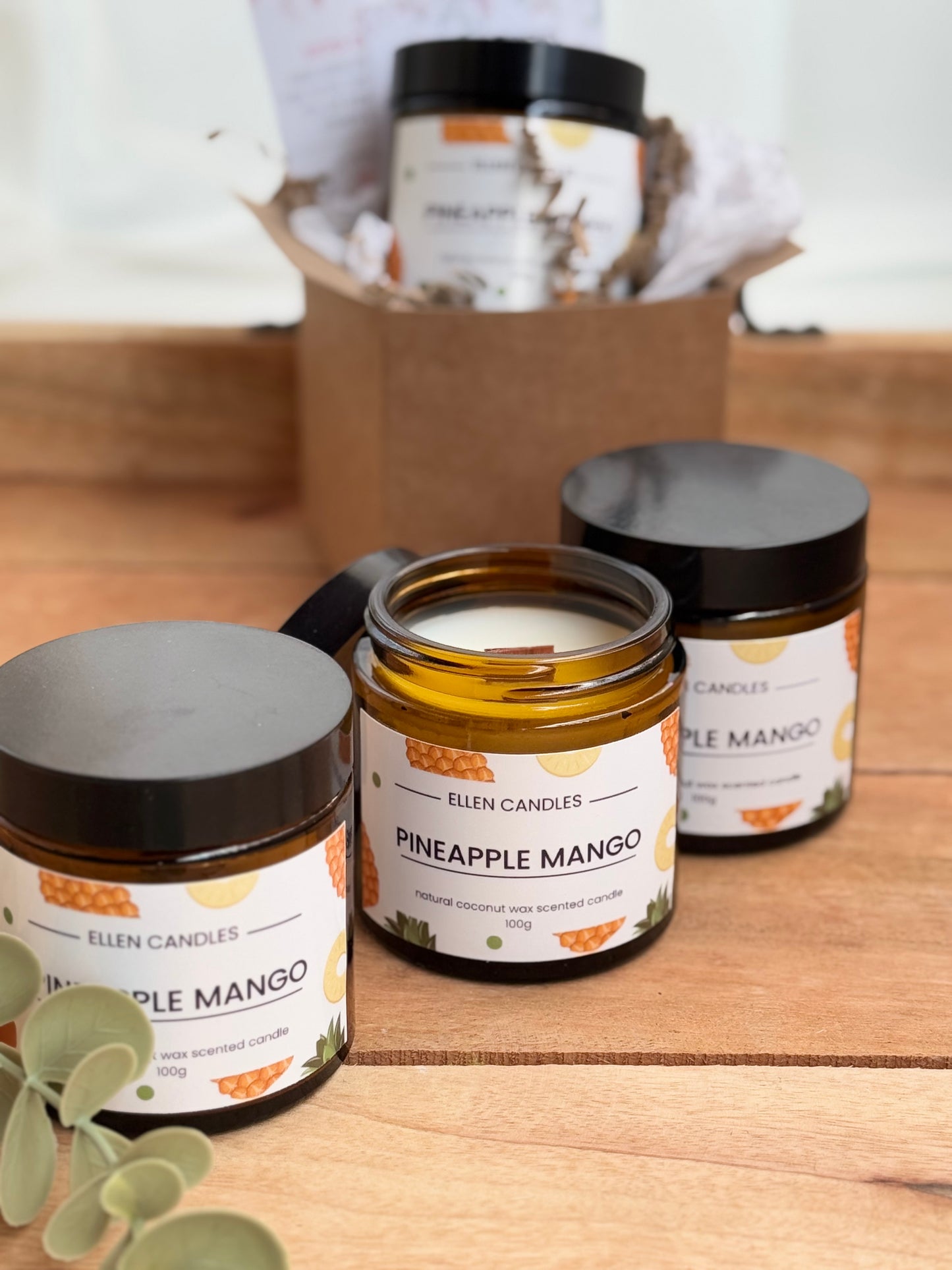 Pineapple Mango – נר ריחני בעבודת יד
