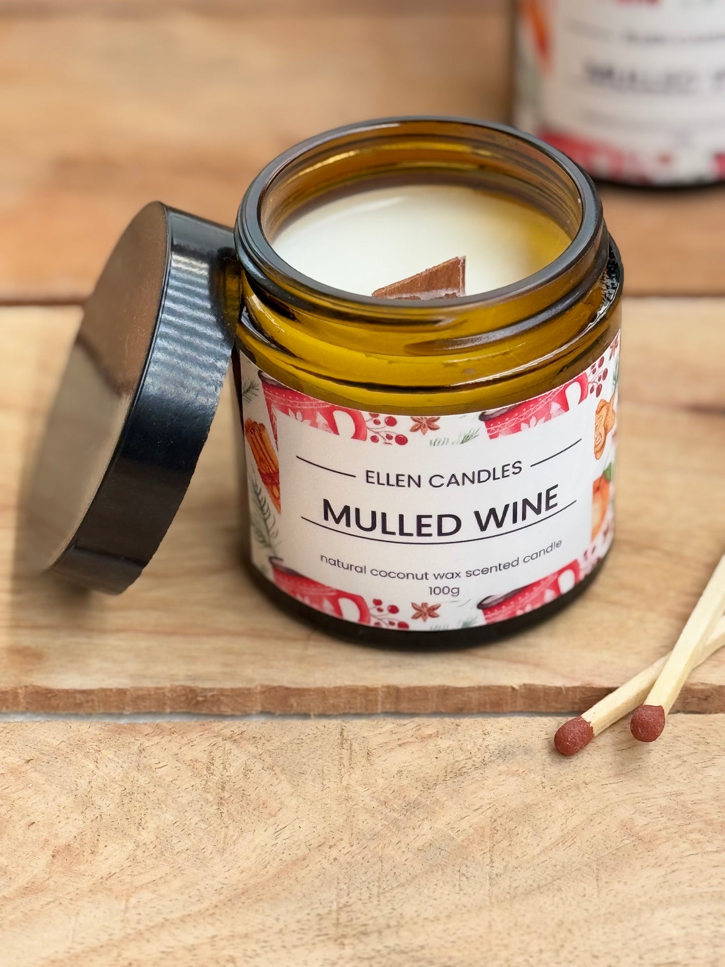 נר ריחני בעבודת יד Mulled Wine