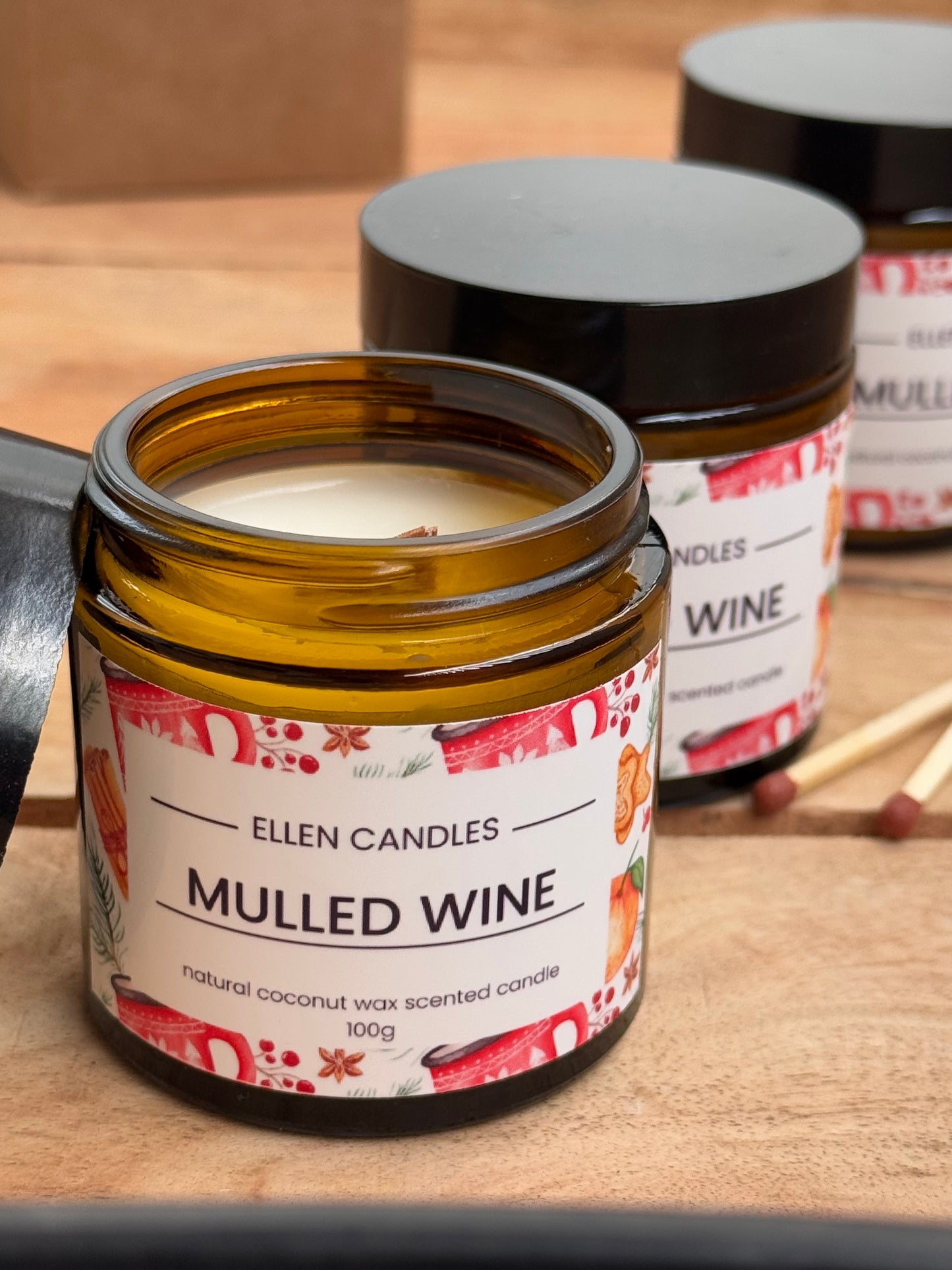 נר ריחני בעבודת יד Mulled Wine