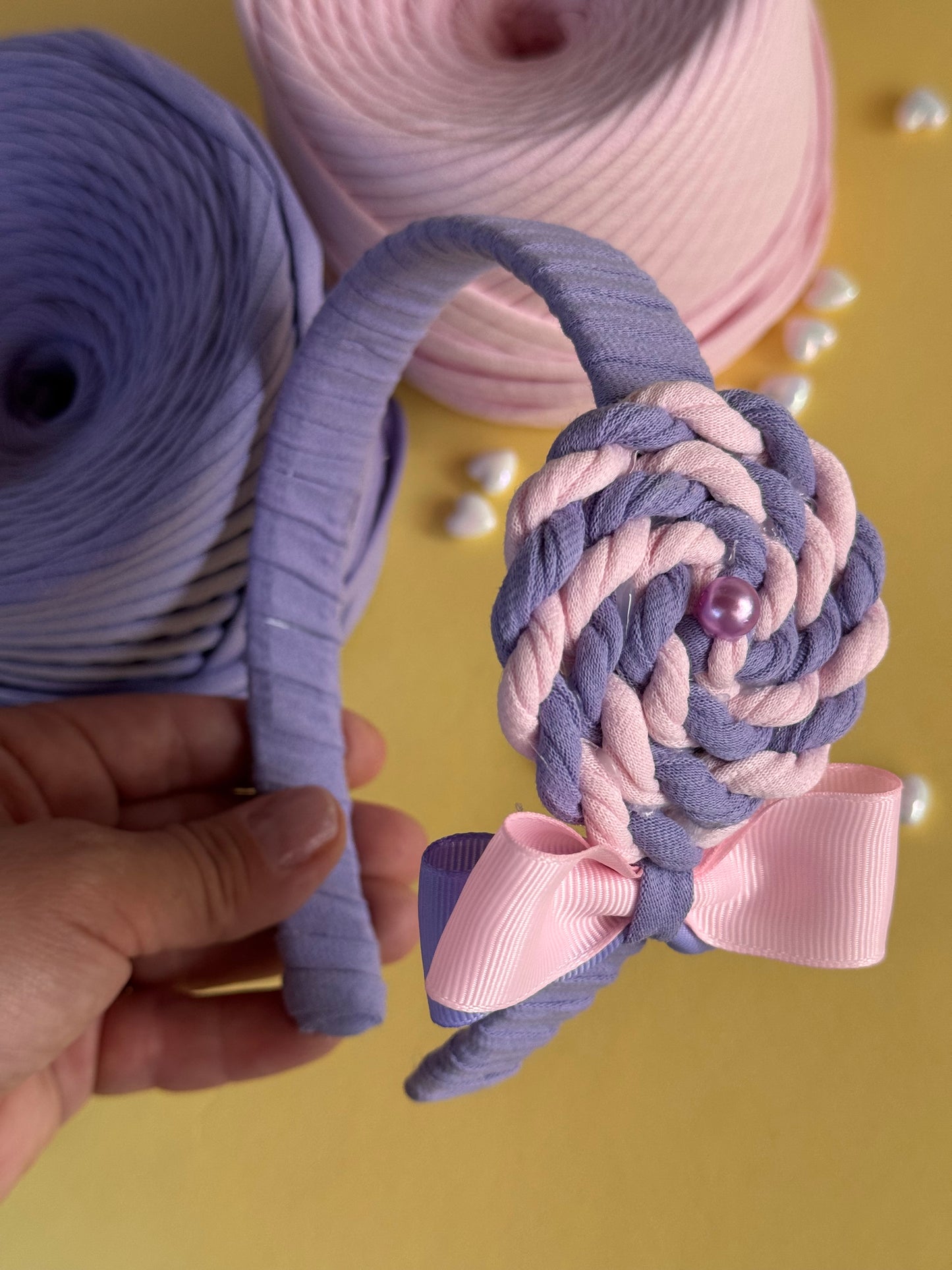 קשת לילך עם פרח וסרט Princess Dream